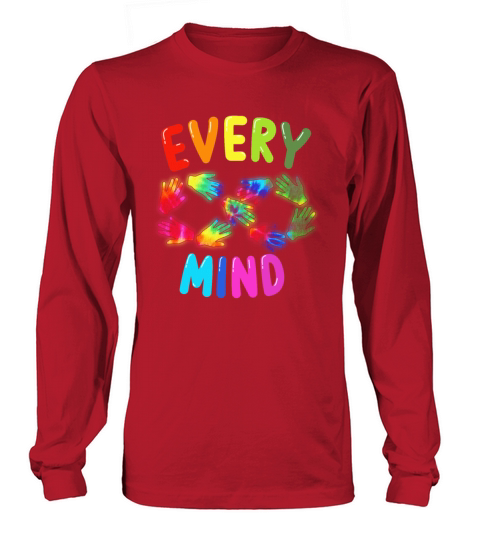 Colorful Rainbow Neurodiversity Every Mind Infinit Women's Long Sleeve