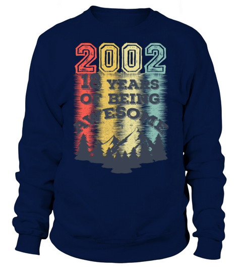18 Year Old Gifts Vintage 2002 Men's Sweatshirt