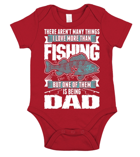 Love Fishing Dad Tshirt Short Sleeve Baby One-Piece