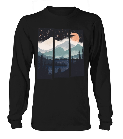 Mountains Moon Lake Women's Long Sleeve