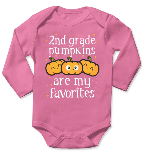 2Nd Grade Pumpkins Are My Favorites Halloween Seco Long Sleeve Baby One-Piece