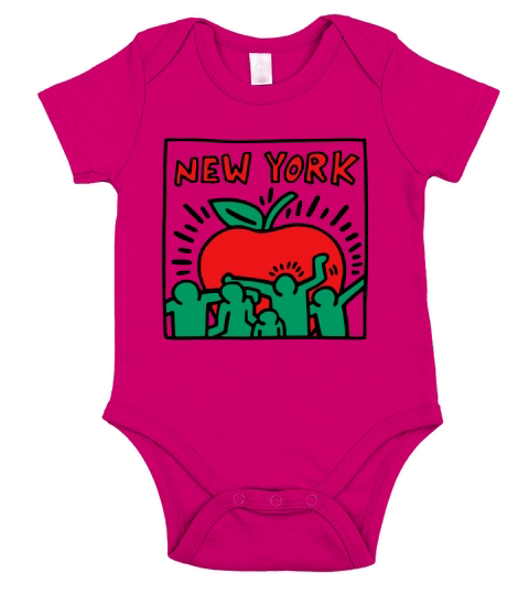 Keith Haring New York Apple Short Sleeve Baby One-Piece