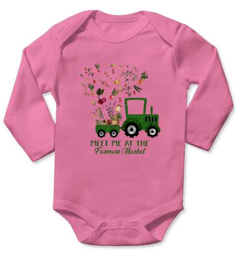 Meet me at the Farmers Market shirtsc Long Sleeve Baby One-Piece