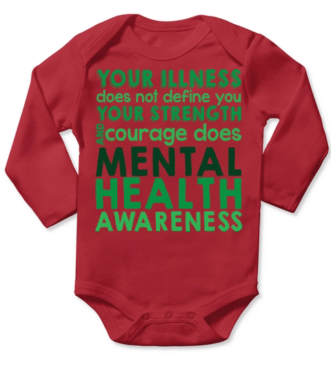 Mental Health Awareness Long Sleeve Baby One-Piece