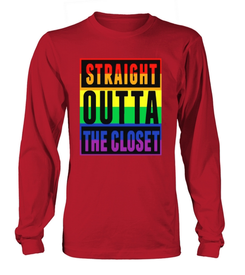 Straight Outta The Closet LGBT Pride shirt Women's Long Sleeve