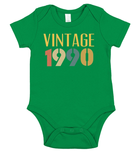 Vintage 1990 Cool 31st Birthday Gifts Men Women Short Sleeve Baby One-Piece