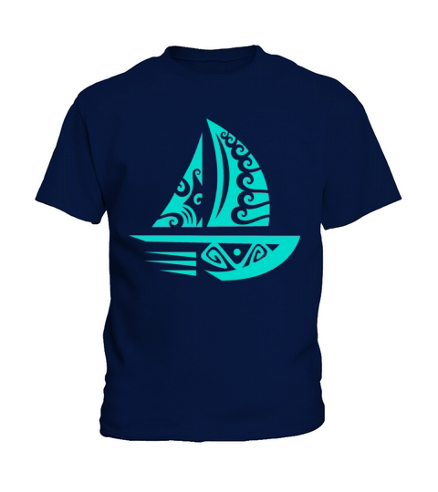 Maori Sailing Sailor Polynesian Tribal Tattoo Gift Kids T-Shirt