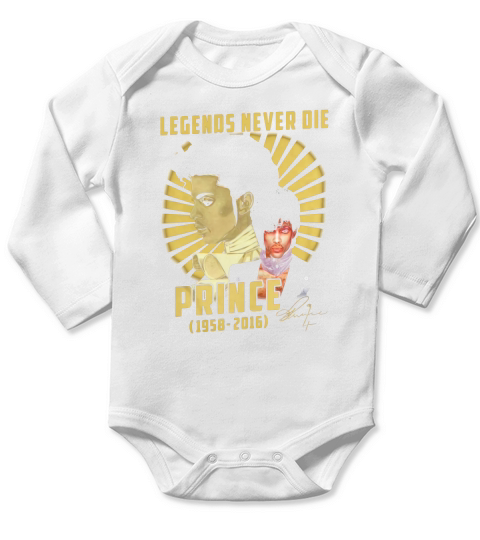 Legends never die Prince 1958-2016 signature shirt Long Sleeve Baby One-Piece