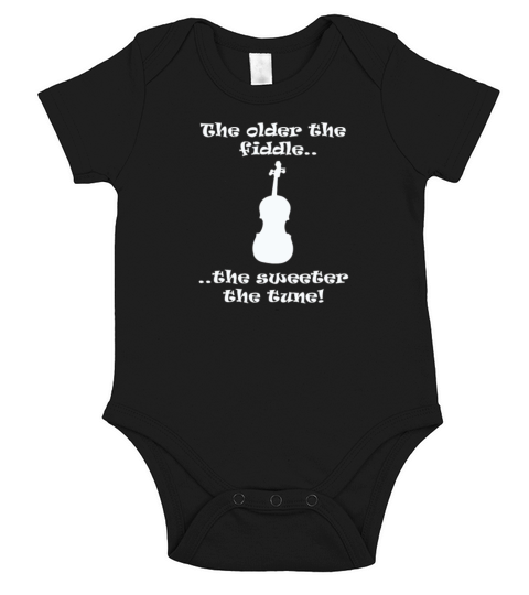 Funny Fiddle Violin Quote Design Short Sleeve Baby One-Piece