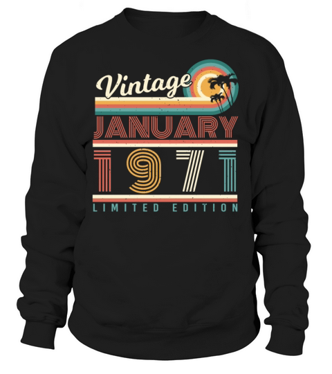 January 1971 Palm Trees Retro Women's Sweatshirt