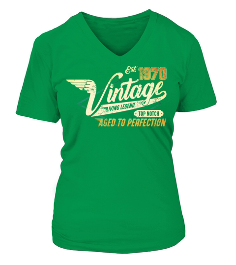 Vintage 1970 birthday gifts for men women bday V-neck T-Shirt Woman