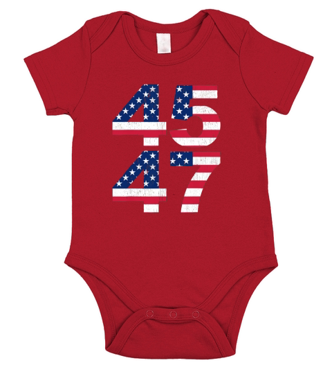 Trump 45 47 2024 president Short Sleeve Baby One-Piece