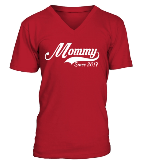 Mommy Since 2017 T-Shirt Men's V-Neck T-shirt