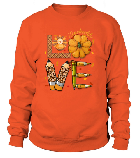 Thanksgiving Teacher Life Pumpkin Love Leopard Women's Sweatshirt