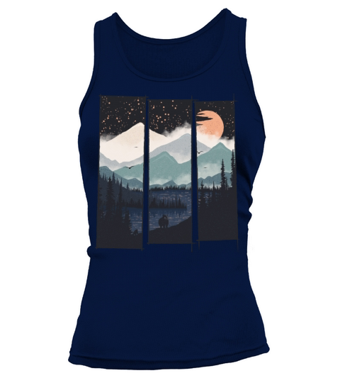 Mountains Moon Lake Women's Tank Top