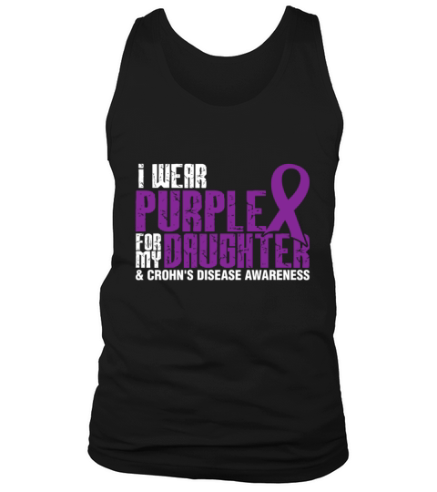 I Wear Purple For My Daughter And Crohns Disease Tank Top Unisex