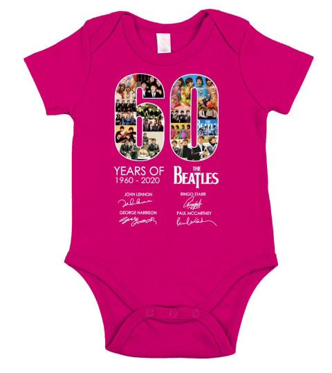 60 YEARS OF THE BEATLES Short Sleeve Baby One-Piece