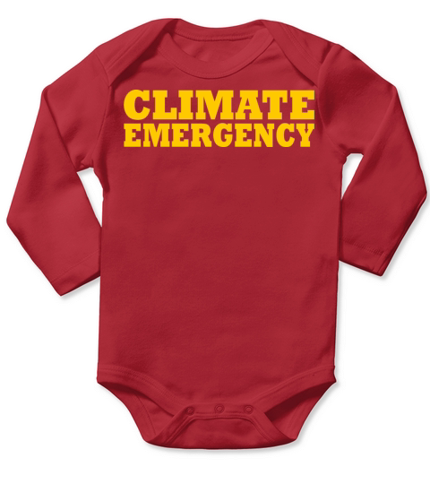 Climate emergency Long Sleeve Baby One-Piece