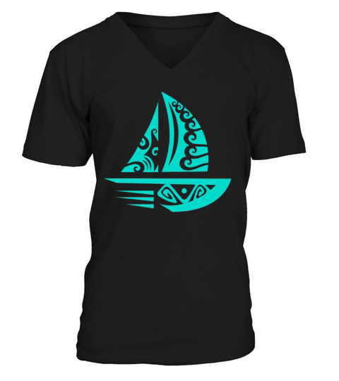 Maori Sailing Sailor Polynesian Tribal Tattoo Gift Men's V-Neck T-shirt