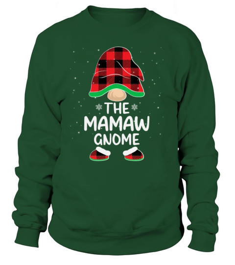 Christmas The Mamaw Gnome Buffalo Plaid Xmas Gigi Women's Sweatshirt