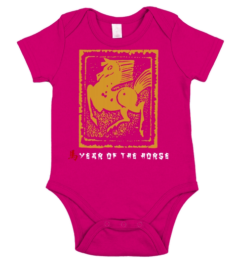 Year of The Horse Short Sleeve Baby One-Piece