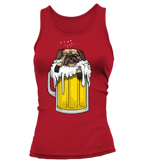Pug Dog Beer Party Women's Tank Top