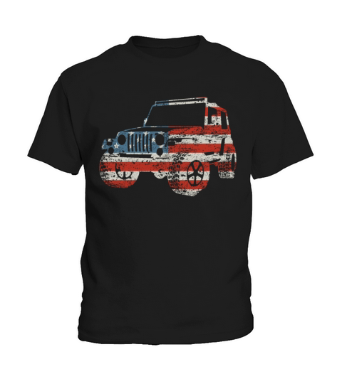jeeping shirt in american flag design Kids T-Shirt