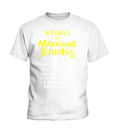 6 Stages of marathon running Kids T-Shirt