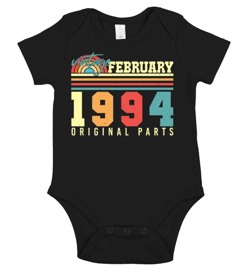 Gift Idea Vintage February 1994 Short Sleeve Baby One-Piece