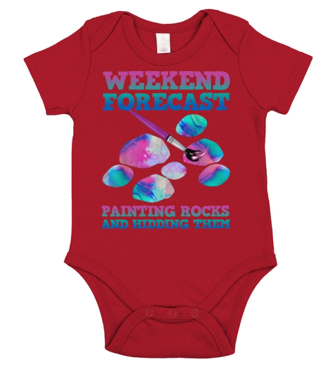 Weekend Forecast Painting Rocks Short Sleeve Baby One-Piece