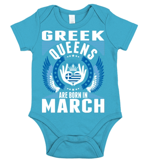 Greek Queens Are Born In March Short Sleeve Baby One-Piece