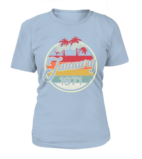 Vintage 80s January 1971 50th Birthday Gift Idea Women's T-Shirt