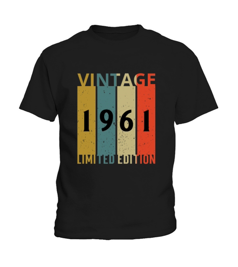 Vintage 1961 Limited Edition 60 Years Birthday Gif Kids T-Shirt