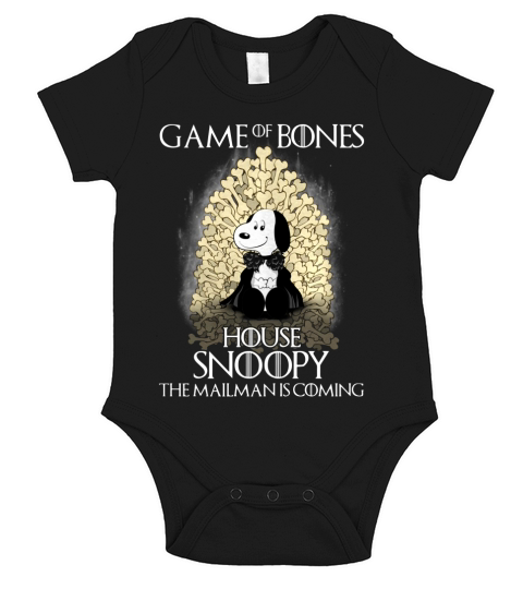 Game Of Bones Snoopy Tshirt Short Sleeve Baby One-Piece