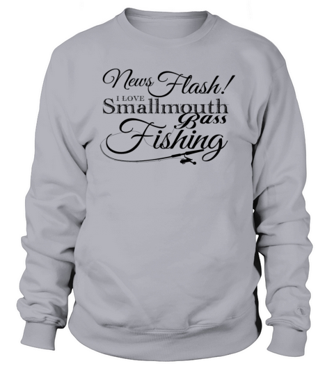 Fishing News Flash Love Smallmouth Bass Fishing Rod Reel Women's Sweatshirt