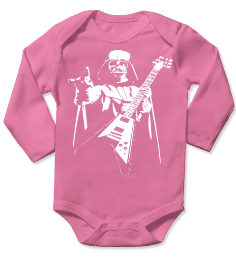 Darth Vader Rocks Guitar Star Wars Music Band Funn Long Sleeve Baby One-Piece