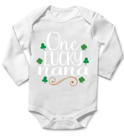 One Lucky Nana Tshirt - Saint Patrick Gift Long Sleeve Baby One-Piece