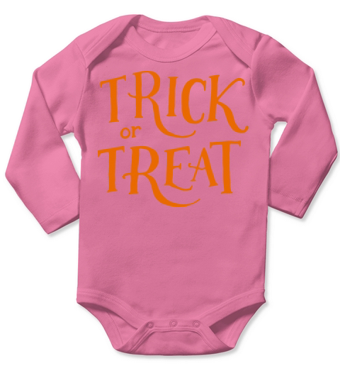 Trick Or Treat Halloween Long Sleeve Baby One-Piece