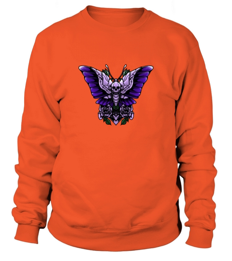Purple Skull Butterfly Men's Sweatshirt
