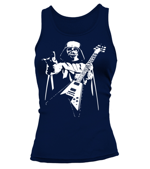 Darth Vader Rocks Guitar Star Wars Music Band Funn Women's Tank Top