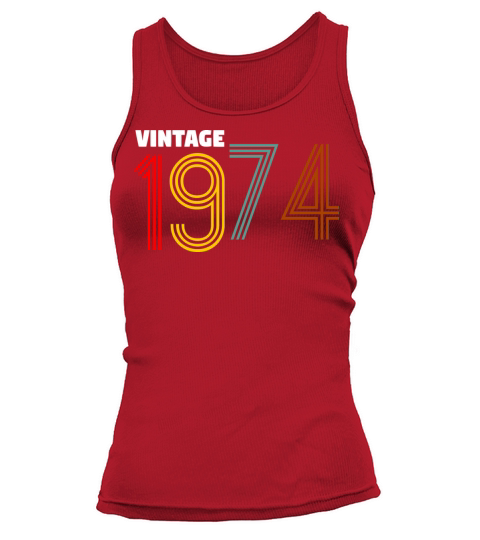 Vintage 1974 Birthday Gift Shirt For Women And Men Women's Tank Top