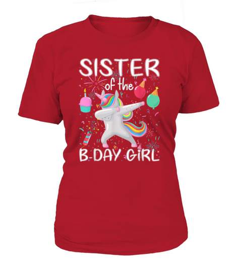Matching Unicorn Sister Sister of the Birthday Gir Women's T-Shirt