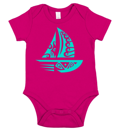 Maori Sailing Sailor Polynesian Tribal Tattoo Gift Short Sleeve Baby One-Piece