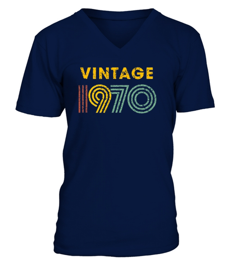 Vintage 1970 Birthday Men's V-Neck T-shirt