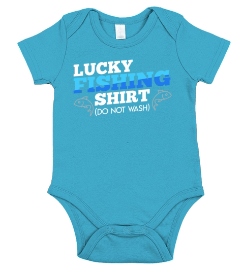 Lucky fishing shirt - do not wash Short Sleeve Baby One-Piece