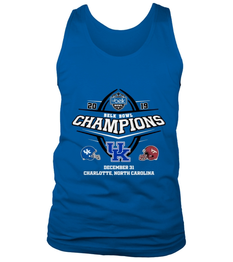 2019 Belk Bowl Champions Kentucky Wildcat vs Virginia Tech Hokies shirt Tank Top Unisex