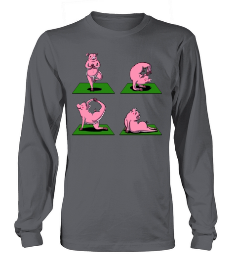 Pig Yoga Poses Women's Long Sleeve