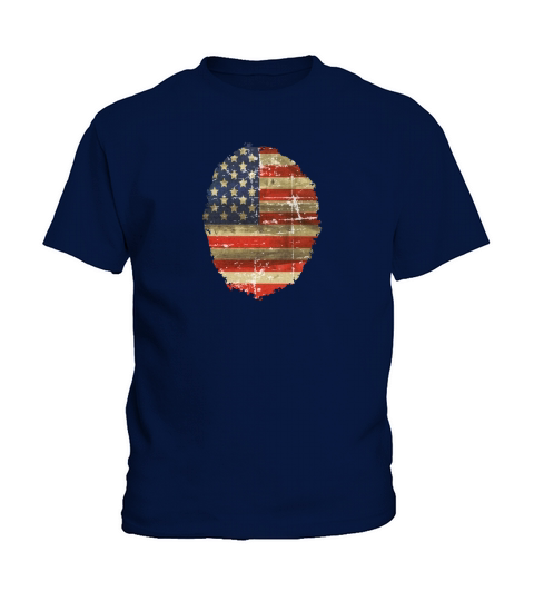 12 Vintage Distress US Flag 4 Kids T-Shirt