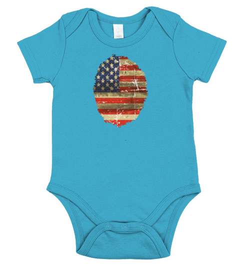12 Vintage Distress US Flag 4 Short Sleeve Baby One-Piece