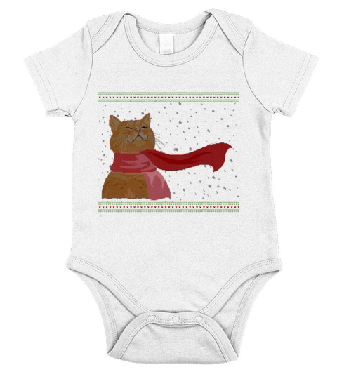Knitted Snow Cat Short Sleeve Baby One-Piece